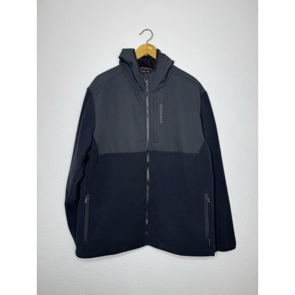 Grundens Bering Fleece Pro Full Zip Hoodie Men's XXL 2XL Black Pullover Fishing